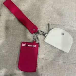 Lululemon Red and Cream Accessory Set